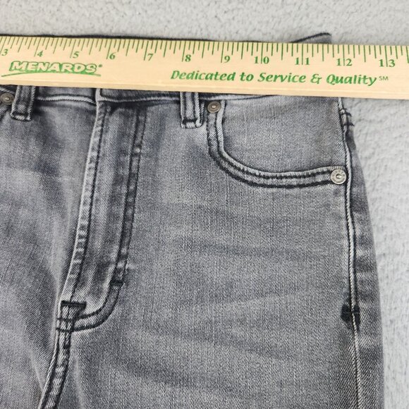 Hidden Ribcage Flare Jeans Women's Size 25 Distressed Cotton Blend Raw Hem - Picture 3 of 14